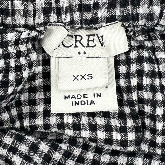 J. Crew Black White Gingham Adjustable Strap Bow Tie Top Size XXS Women’s - Picture 2 of 5